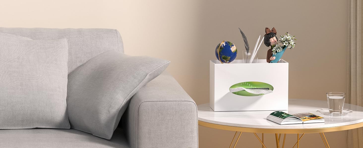 tissue box holder with storage