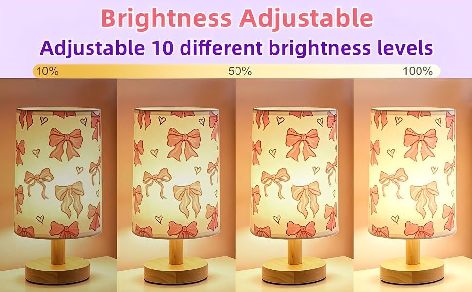 Bow Bedside Lamps Girls Bedroom