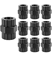 FoxRose 10 Pieces Double Female Pipe Thread Head Pipe Riser, Drip Irrigation 1/2 Inch x 1/2 Inch ...