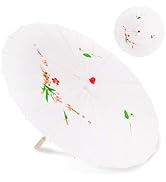 Bestage 33" Rainproof Decoration Dance Handmade Oiled Paper Parasol Silk Cloth Umbrella Chinese J...