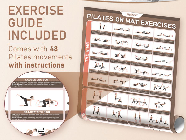 Pilates workout guides with instructions