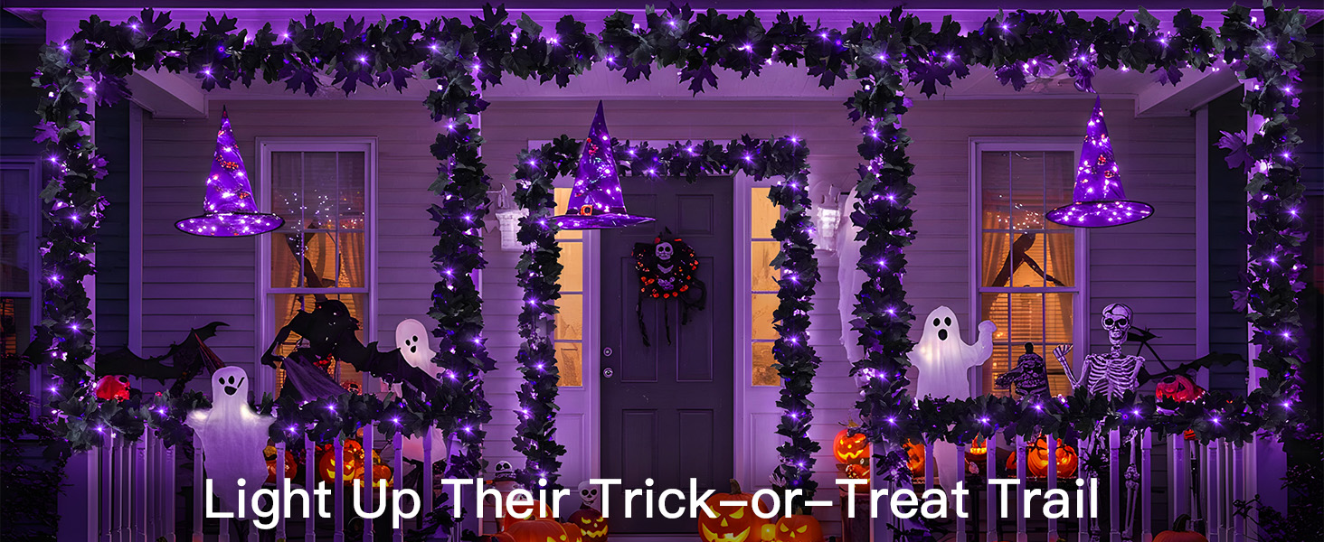 halloween garland with lights