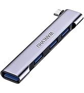 USB C Hub for Laptop, Portable Ultra-Slim Type-C to USB Hub Multiport Adapter with USB 3.0 Port, ...