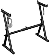 Rhymo Keyboard Stand Double-X, Heavy-Duty, Pre-Assembled Piano Stand for Kids and Adults, 8 Adjus...