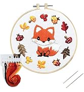 Louise Maelys Starter Embroidery Kits DIY Full Range Easy Needlepoint Cross Stitch Kits for Adult...