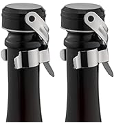 WOTOR Champagne&Wine Bottle Stoppers Stainless Steel with Food Grade Silicone, Leak Proof Keep Fr...