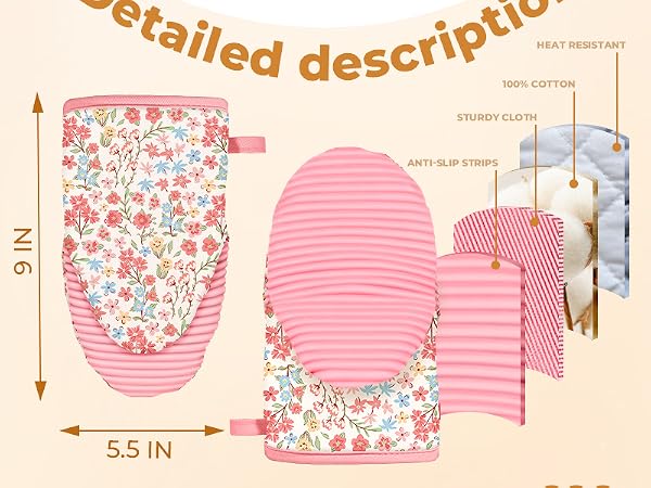 chiccrest Mini Oven Mitts Heat Resistant
