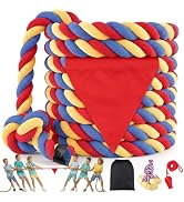 HOKINETY Tug of War Rope for Kids & Adults - 20ft Soft Cotton Outdoor Pulling Rope with Flag for ...