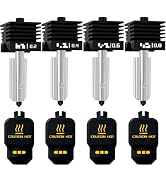 4-Pack 0.2/0.4/0.6/0.8mm Hotend for Bambu Lab P2S/X2D/H2D/H2S/A1/A1 Mini | Leak-Free Hardened Ste...