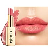 Depuplum Rose Pink Lipstick Moisturizing for Women Shimmer Tinted Lip Balm Hydrating Nourishing L...