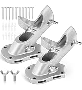 Flag Pole Holder, Anovo Flag Pole Brackets Mount Outside House Heavy-Duty Aluminum Metal Rust Pro...