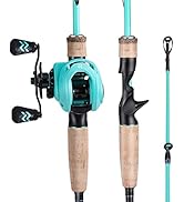 Sougayilang Fishing Rod and Reel Combo, 2-Piece M/MH Fishing Pole with Baitcasting Reel Set, Bait...