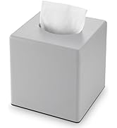 Y-in Hand Tissue Box Cover, Square Facial Tissue Holder Storage for Bathroom Vanity, Countertops,...