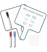 SAYEEC Dry Erase Answer Paddles, 2 Pack Handheld Whiteboard with Magnetic Marker and Wipe, Double...