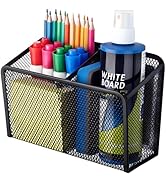 BEYGORM Magnetic Pen Holder with Large Magnet for Whiteboard, Hold Large Bottle, Mesh Dry Erase M...
