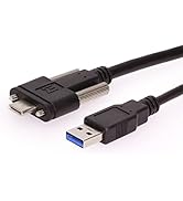 Coolgear 20in. USB Type-C to A Dual Screw Lock Cable 5GB Data 3A Power