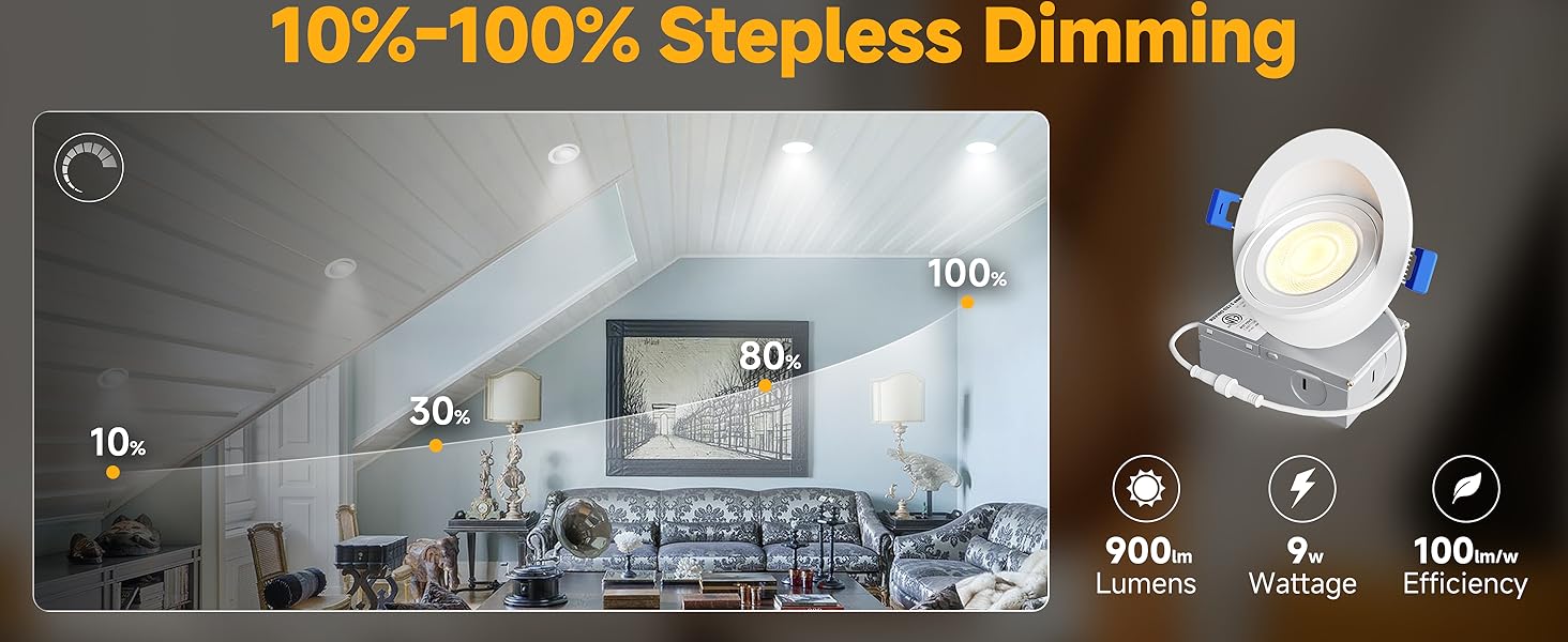 4 inch rotatable angle recessed light