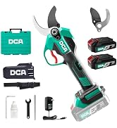 DCA 20V Brushless Cordless Electric Pruning Shears, 1.4" Battery Powered Pruners with 2 x 2.0Ah B...