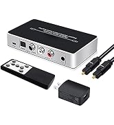 Dingsun Digital to Analog Audio Converter Optical to Analog Converter with IR Remote, DAC Convert...