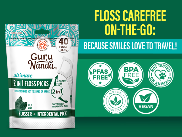 2-in-1 Floss Pick 40ct