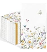 IANFEPH 100 Pcs Wildflower Paper Napkins 3 Ply Watercolor Floral Guest Napkins Disposable Bathroo...