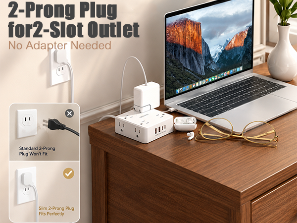 2 to 3 prong power strip