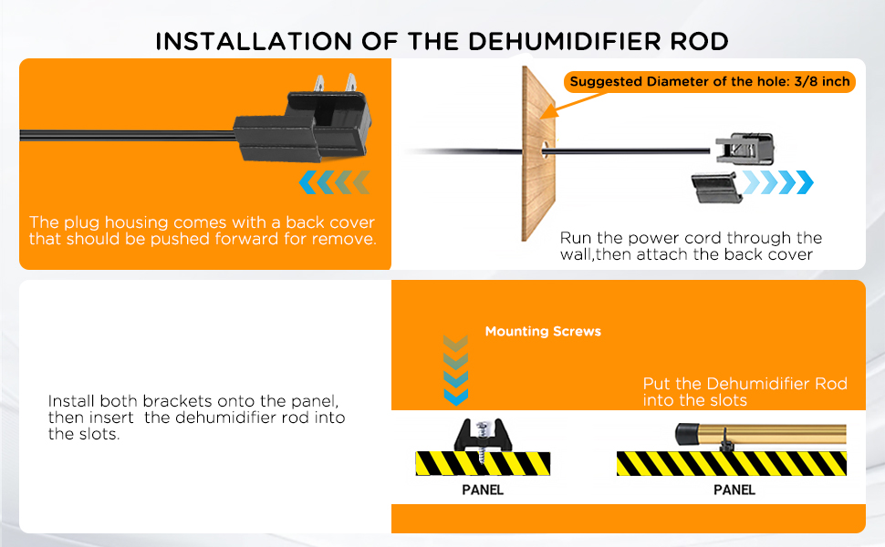 how to install the dehumidifier rod