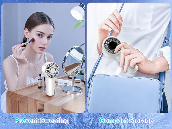 make-up hand held fan