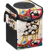 GVGHIDZ Car Trash Can - with Lid and Storage Pockets Water-Resistant Coating, No Installation Req...