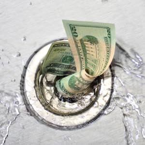 money down the drain