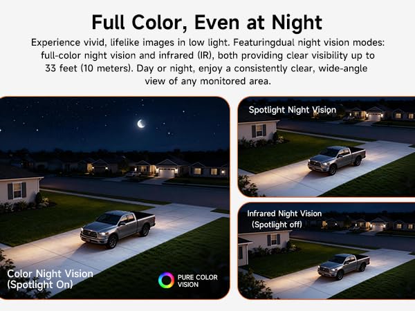 Security Camera Wireless Outdoor WiFi Camera Outside Battery Powered Camera Full Color Night Vision