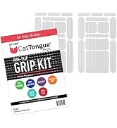 CATTONGUE GRIPS Non-Abrasive Grip Tape Strips - Heavy-Duty, Pre-Cut Anti-Slip Tape for Phones, Ta...