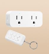 DEWENWILS Wireless Remote Control Outlet, 2 Independent Control Sockets | No Interference, 100FT ...