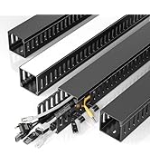 Yecaye 62.8in(4x15.7in) Cable Raceway, Large Under Desk Cable Management for Server Rack Wire Rac...