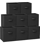 Storage Cubes, 11 Inch Cube Storage Bins (Set of 8), Fabric Collapsible Storage Bins with Dual Ha...
