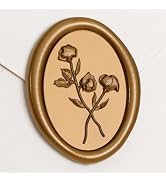 UNIQOOO Wax Seal Stickers - 3D Floral Oval Shape Wedding Invitation Envelope Seal Stickers, 50 Pc...
