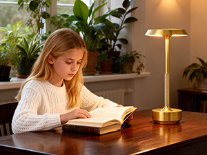 GKKBO Wireless Table Lamp Rechargeable 5000mAh Battery Powered