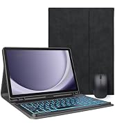 ROKEYBOR for Galaxy Tab A11 Plus case with Keyboard & Galaxy Tab A9 Plus 10.9inch,Mouse and 7 Col...