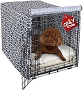 Explore Land Pattern Dog Crate Cover for 24 Inches Wire Cage, Heavy-Duty Polyester 1 2 3 Doors St...