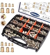 Eoppen 1000Pcs SAE & Metric Rivet Nuts Assortment Kit 6-32, 8-32, 10-24, 1/4-20, 5/16-18, 3/8-16,...