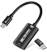 Guermok HDMI Capture Card 4K@60FPS, 1080P@240FPS USB 3.0 HDMI to USB A/C Video Capture Card for S...