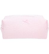 PAZIMIIK Cozy Makeup Bag Small Aesthetic Travel Zipper Cosmetic Pouch for Women Make Up Beauty Ac...