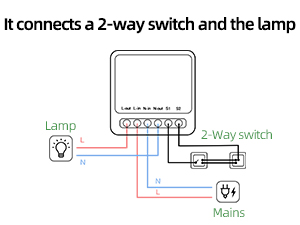 connect a 2 - way switch and the light.