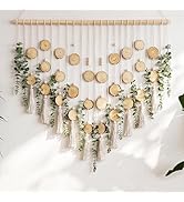 Tempospark Artificial Eucalyptus Wall Decor Hanging, Boho Bathroom Wall Decor, Fake Greenery Leav...