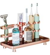 YOOLENS Electric Toothbrush Holder for Bathroom Countertop 5 Metal Slots Toothpaste Razor Mouthwa...