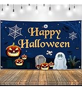 XtraLarge, Happy Halloween Banner - 72x44 Inch | Scary Happy Halloween Backdrop, Halloween Party ...