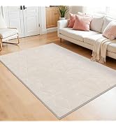 SHACOS 4x6 Area Rugs for Living Room, Soft Machine Washable Rug Non Slip, Stain Resistant Indoor ...