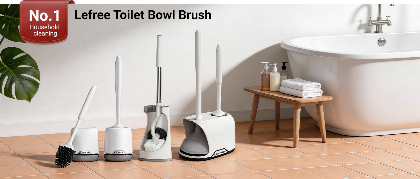 toilet brush and plunger set