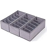 Qozary 3 Pack Sock Underwear Drawer Organizer Dividers, Collapsible Cabinet Closet Storage Boxes ...
