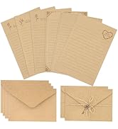 KSIWRE 72 PCS Vintage Stationery Set,24 Stationery Writing Papers with 12 Matching Envelopes,Old ...